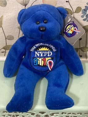 💎 (4/$30) NYPD 9/11 Blue Commemorative Plush Bear